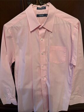 Izod Boys Light Pink Button-Down Dress Shirt